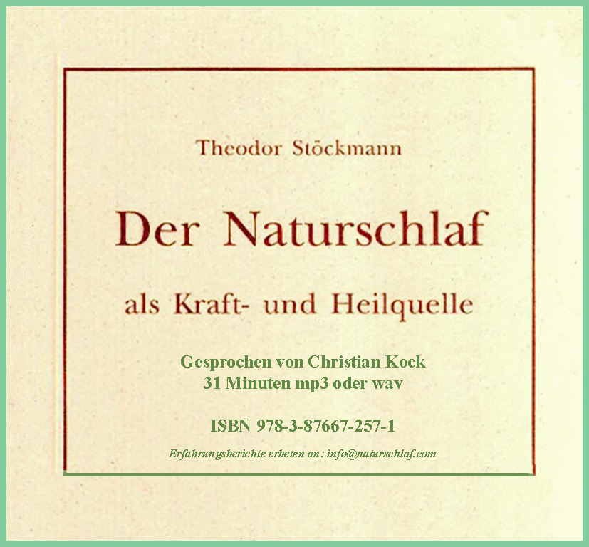 Bild von Stöckmann - Der Naturschlaf   Hörbuch, Audio Datei